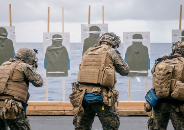 Charlie Battery Conducts Deck Shoot Aboard USS Boxer