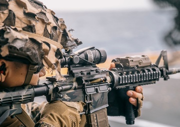 Charlie Battery Conducts Deck Shoot Aboard USS Boxer