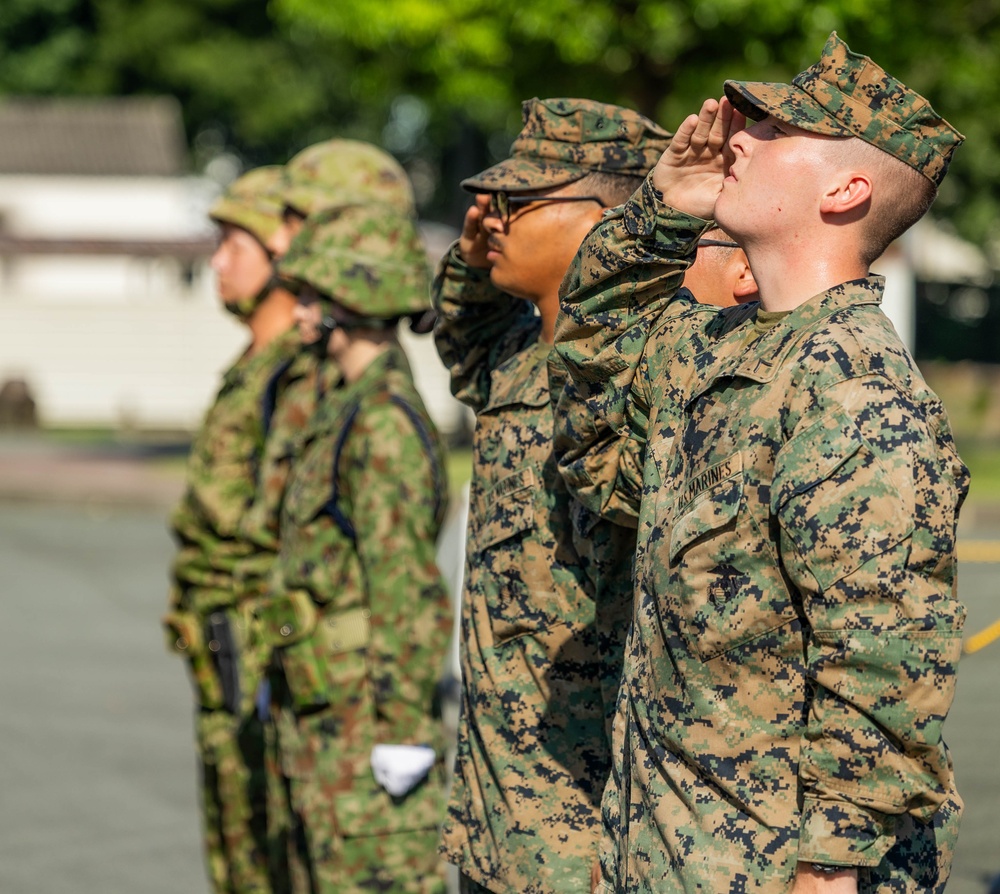 RD24 | 3rd MEB, JGSDF Morning Colors at Camp Kengun