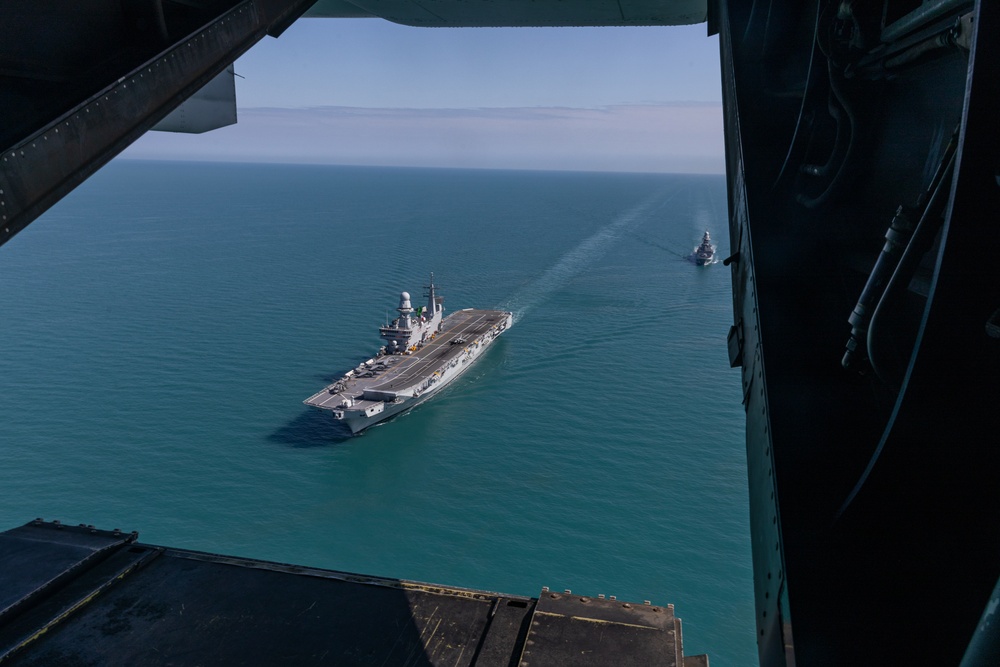 MRF-D 24.3: VMM-268 (Rein.) Marines conduct deck landing qualifications aboard Italian aircraft carrier ITS Cavour during Exercise Pitch Black 24