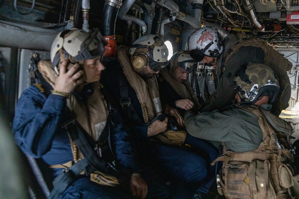 MRF-D 24.3: VMM-268 (Rein.) Marines conduct deck landing qualifications aboard Italian aircraft carrier ITS Cavour during Exercise Pitch Black 24