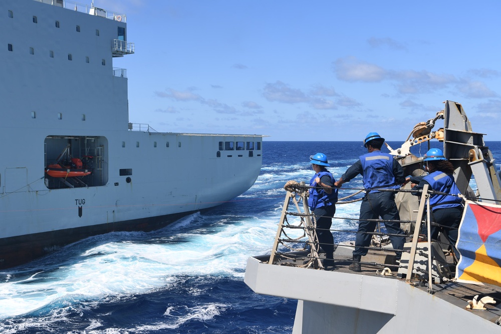 USS Kidd (DDG 100) Sailors Perform Replenishment at Sea