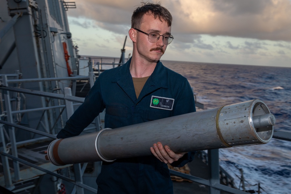 O’Kane Sailor loads decoy launching system