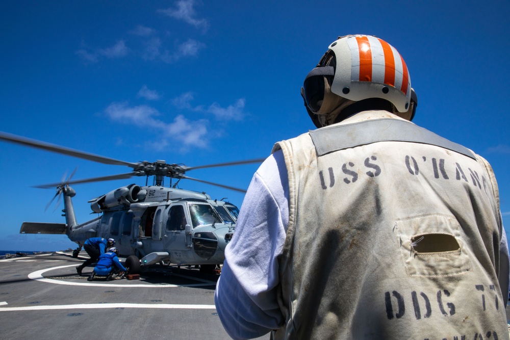 O’Kane Sailor conducts flight operations