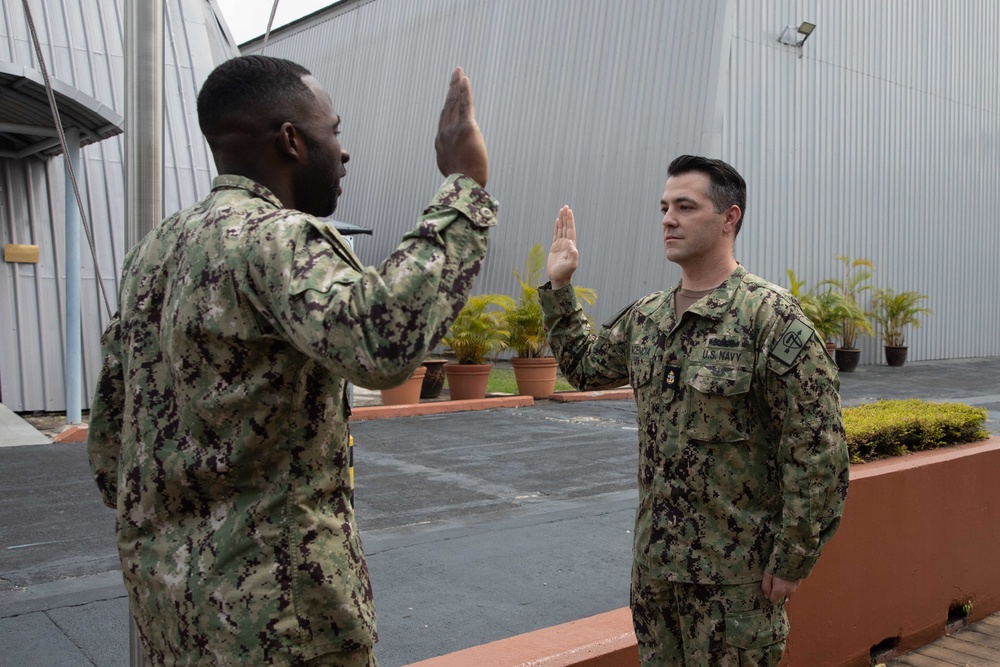 Destroyer Squadron 7 Conducts Reenlistment Ceremony