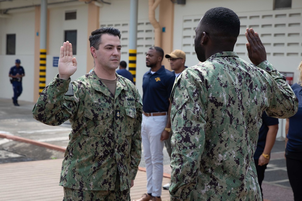 Destroyer Squadron 7 Conducts Reenlistment Ceremony