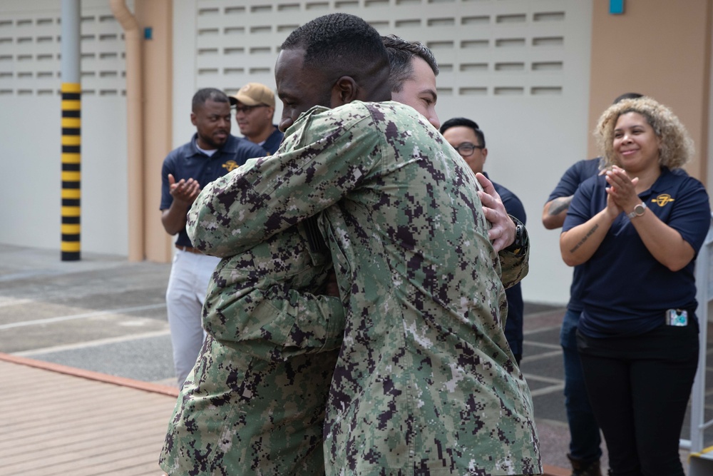 Destroyer Squadron 7 Conducts Reenlistment Ceremony