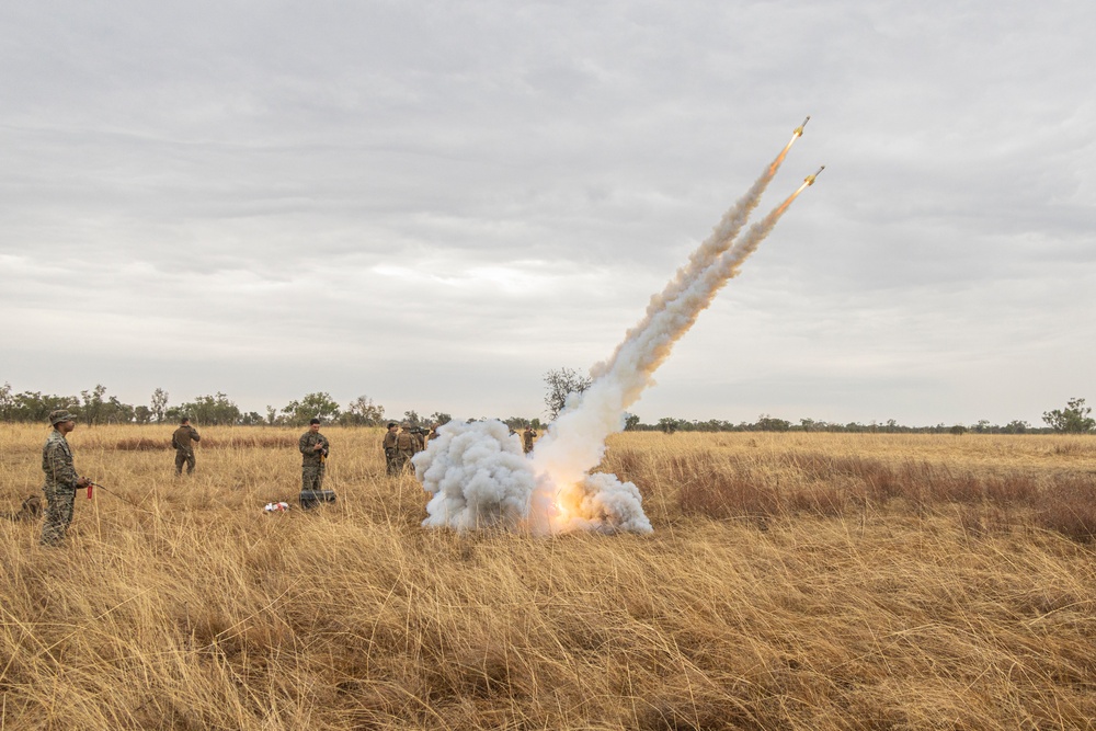 MRF-D 24.3 Marines rehearse low altitude air defense with MV-22B Ospreys during Exercise Predator’s Run 24