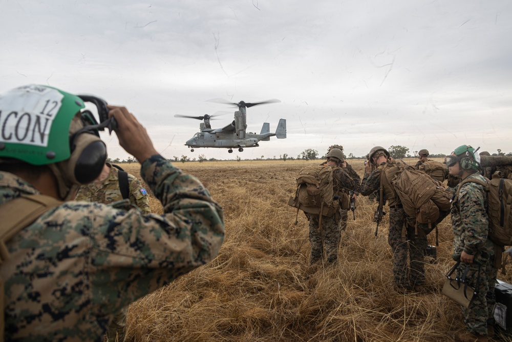 MRF-D 24.3 Marines rehearse low altitude air defense with MV-22B Ospreys during Exercise Predator’s Run 24