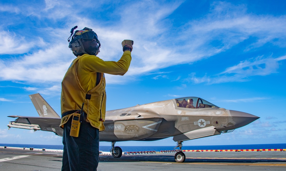 Flight Operations Aboard USS America (LHA 6)