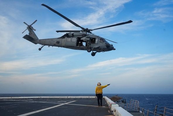 USS San Antonio Flight Operations