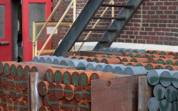 Cut Billets are Stored While Awaiting the Heating Process  Scranton Army Ammunition Plant