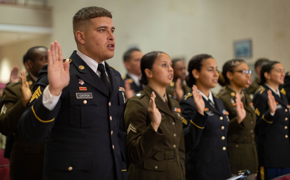 Soldiers inducted into NCO Corps at Walter Reed