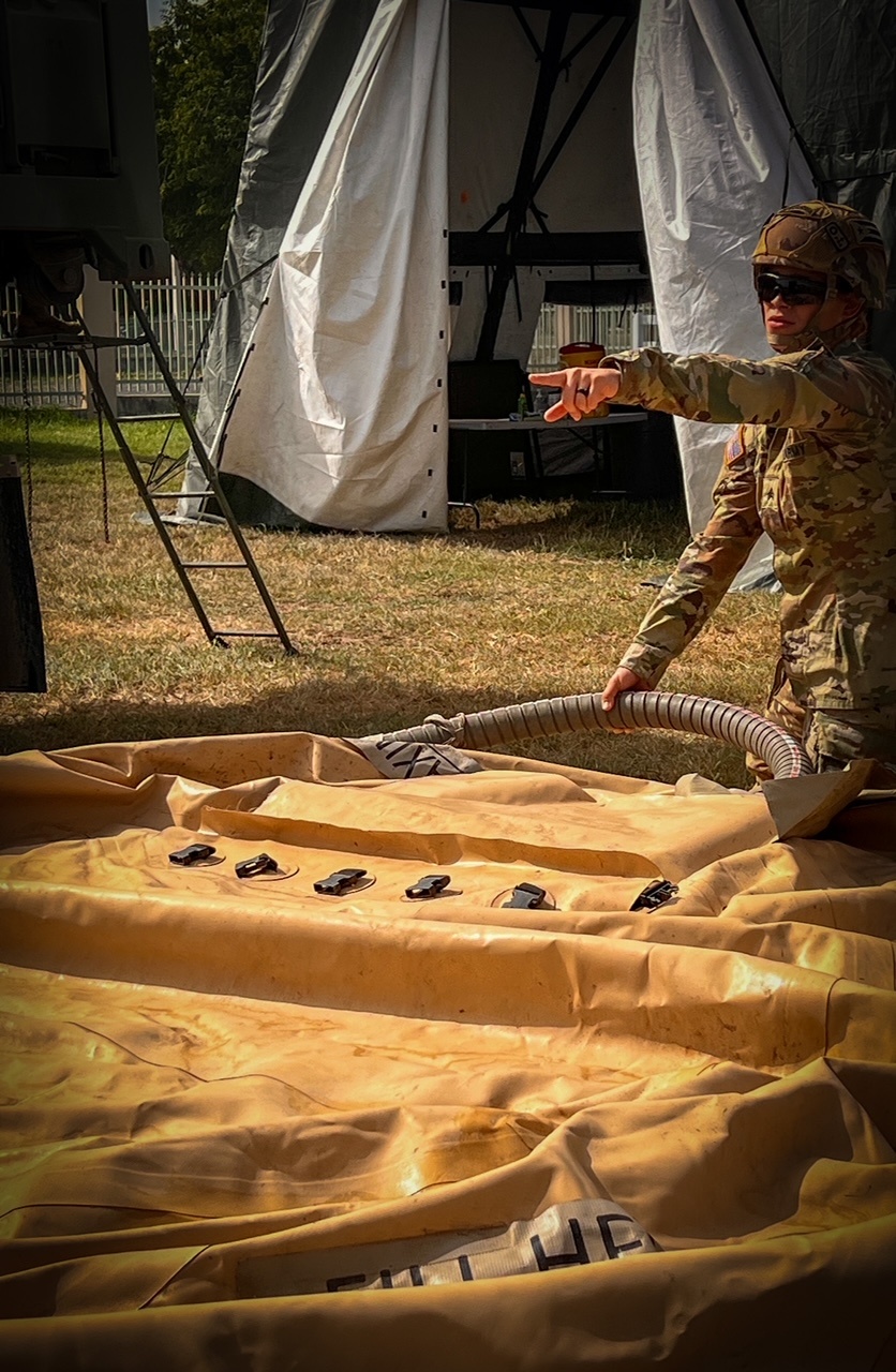 Soldiers part of 166th Regional Support Group participate in Caribbean Thunder for their annual training