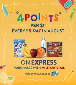 TGIF! Score Double Points Fridays in August on All MILITARY STAR® Purchases at the Express