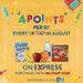 TGIF! Score Double Points Fridays in August on All MILITARY STAR® Purchases at the Express