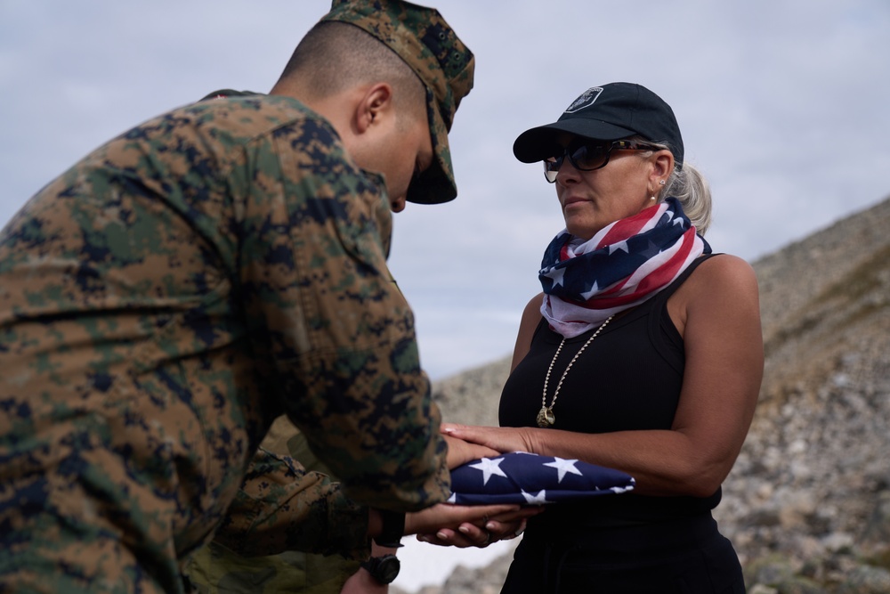 U.S. Marines and Norwegian service members conduct commemorative hike on Grytoya Island
