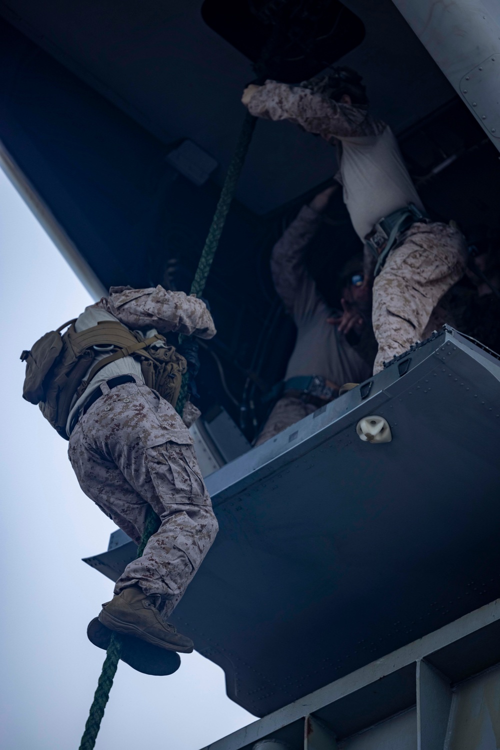 24th MEU (SOC) Fast Rope Training Aboard USS Wasp (LHD 1)