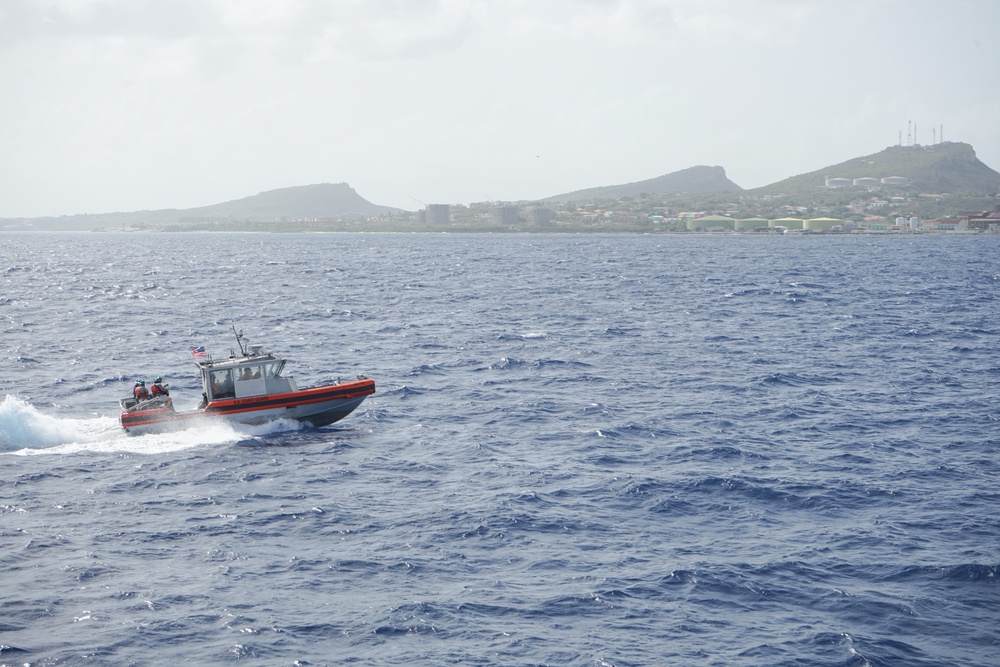 Coast Guard Cutter Stone transits near Curaçao