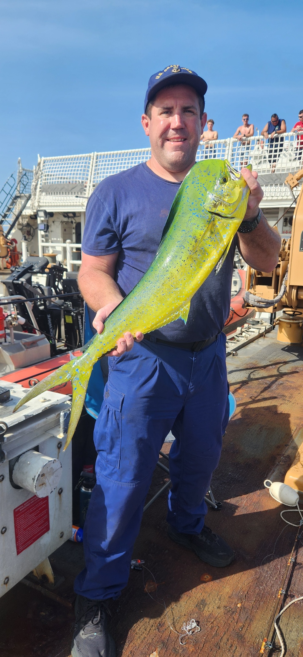 Coast Guard crew members aboard Coast Guard Cutter Stone enjoy liberty