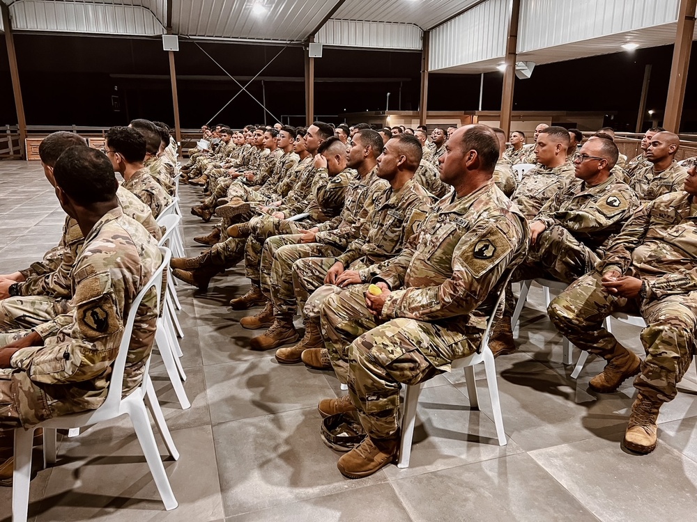 Soldiers part of 166th Regional Support Group participate in Caribbean Thunder for their annual training