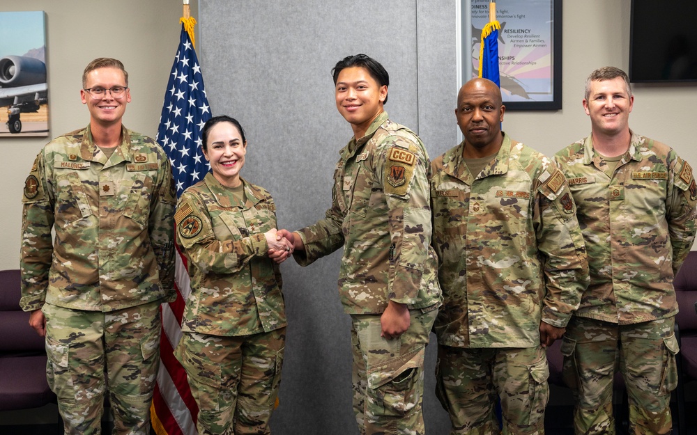 Maj. Gen. Alice Treviño visits 355th Contracting Squadron