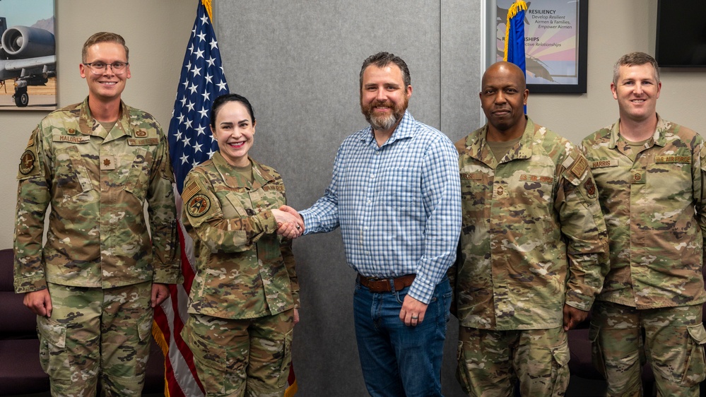 Maj. Gen. Alice Treviño visits 355th Contracting Squadron