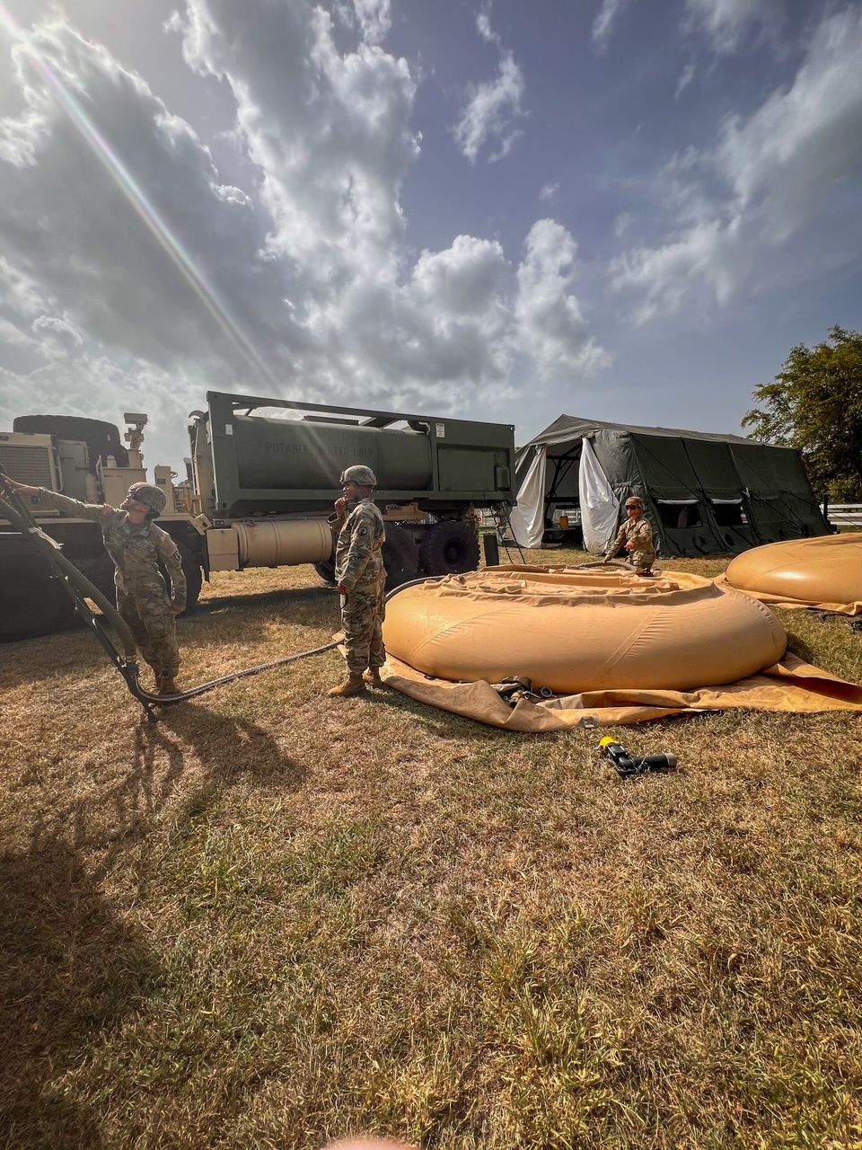 Soldiers part of 166th Regional Support Group participate in Caribbean Thunder for their annual training