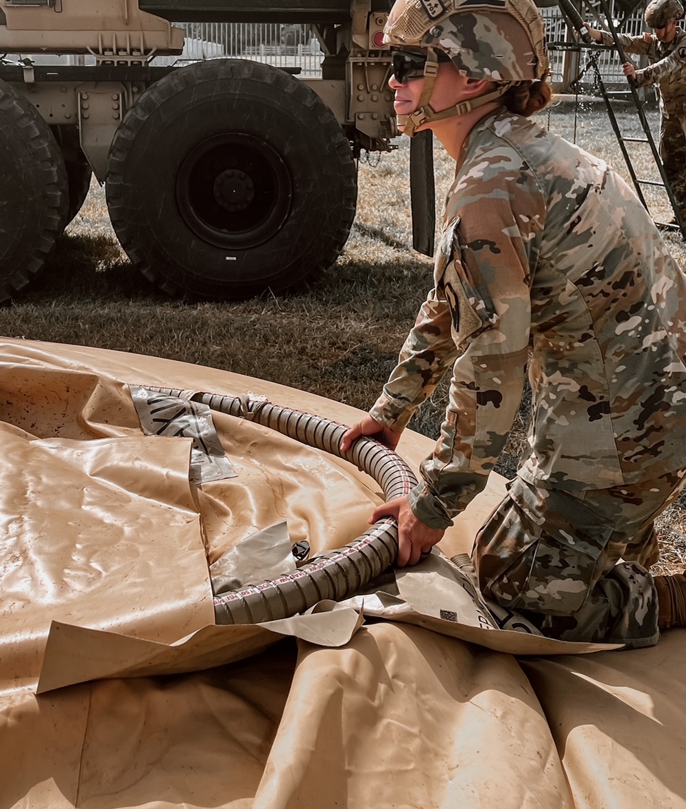 Soldiers part of 166th Regional Support Group participate in Caribbean Thunder for their annual training