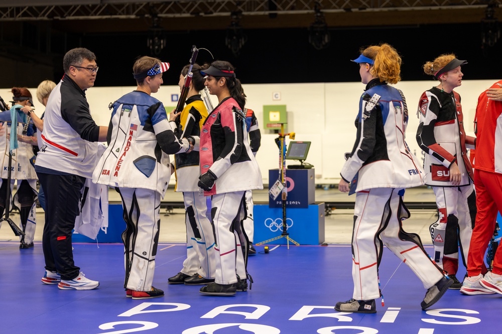 Sgt Sagen Maddalena takes fourth in women's 10-meter Air Rifle finals