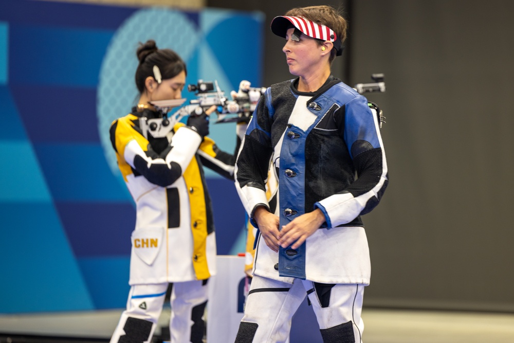 Sgt Sagen Maddalena takes fourth in women's 10-meter Air Rifle finals