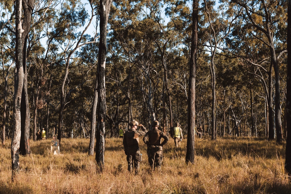 1st Recon Bn., Australian Army conduct fire, maneuver drills