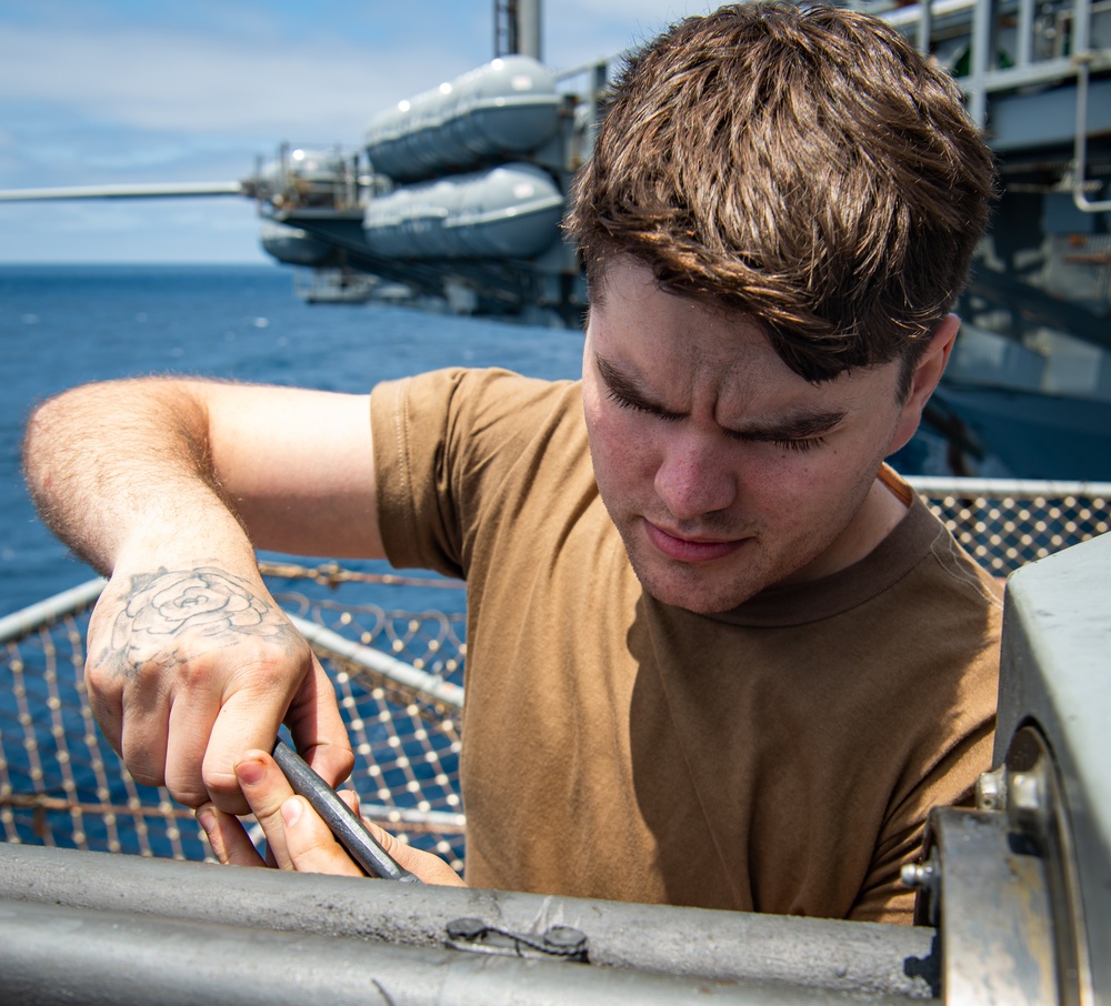 Nimitz Sailor Conducts CIWS Maintenance