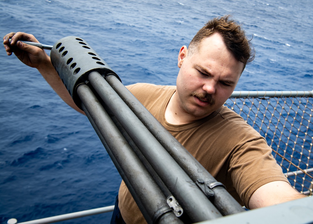 Nimitz Sailor Conducts CIWS Maintenance