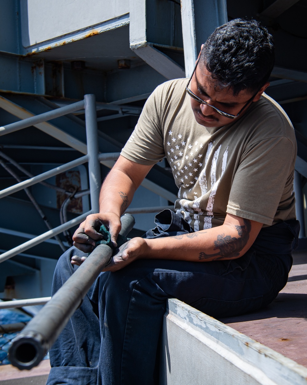 Nimitz Sailor Conducts CIWS Maintenance