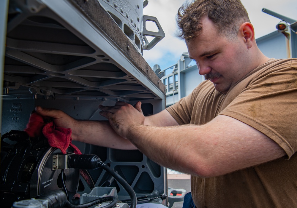 Nimitz Sailor Conducts CIWS Maintenance