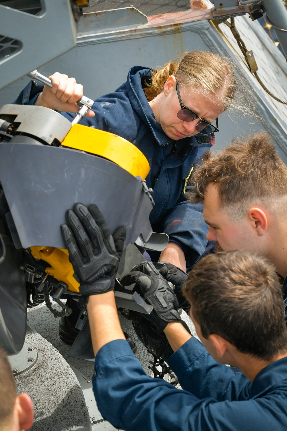Nimitz Sailors Conduct Maintenance on CIWS