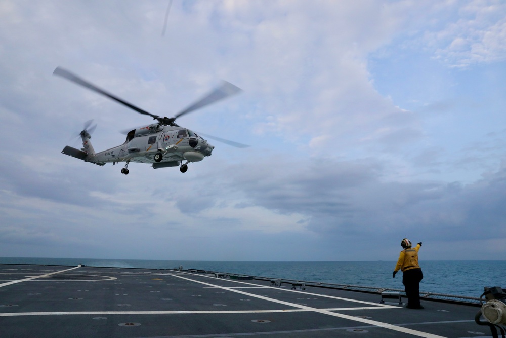 USS Gabrielle Giffords (LCS 10) gets underway for CARAT Thailand 2024