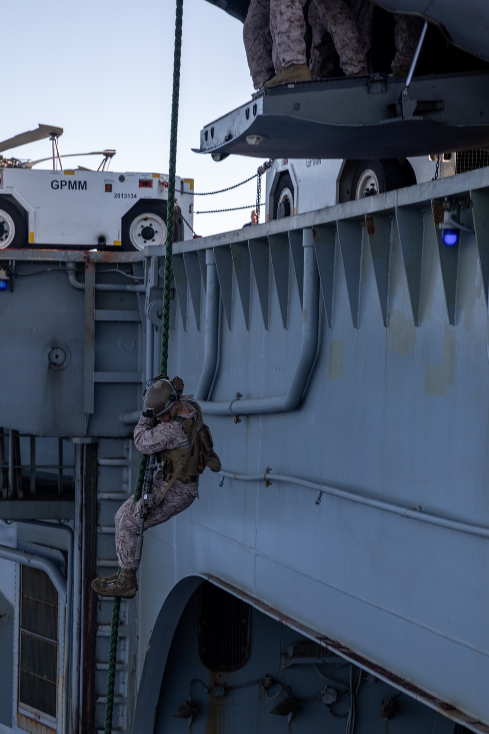 24th MEU (SOC) Fast Rope Training Aboard USS Wasp (LHD 1)