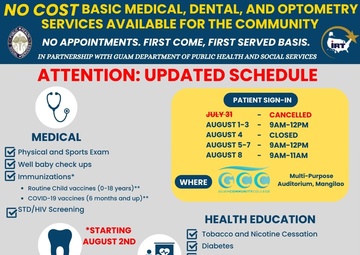 Military to provide no-cost medical care to Guam communities (July 15)