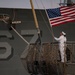 USS Wayne E. Meyer Sailors Lower Flag as RIMPAC Concludes