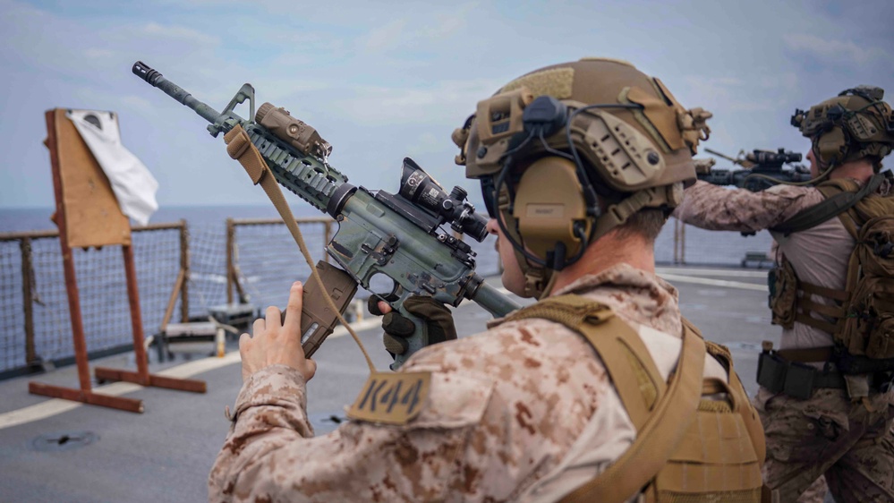 240729 – Reconnaissance Marines Conduct Dry Fire Drills Aboard USS Harpers Ferry
