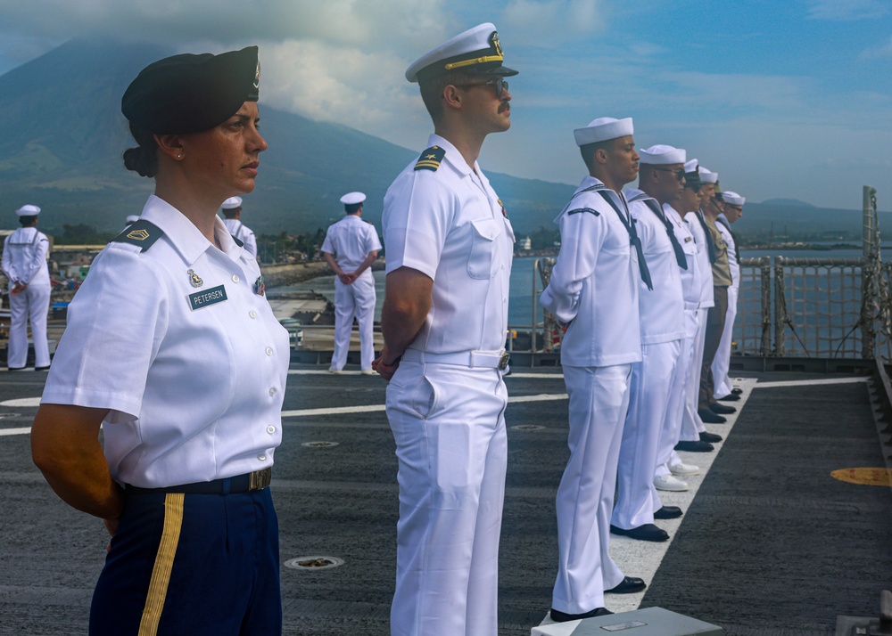 U.S. and Partner Nation Service Members Man the Rails at Legazpi Philippines for Pacific Partnership 24-2