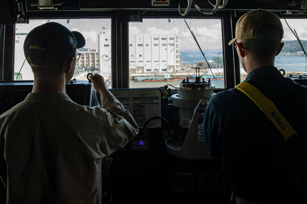 USS Ralph Johnson Departs Commander, Fleet Activities Sasebo