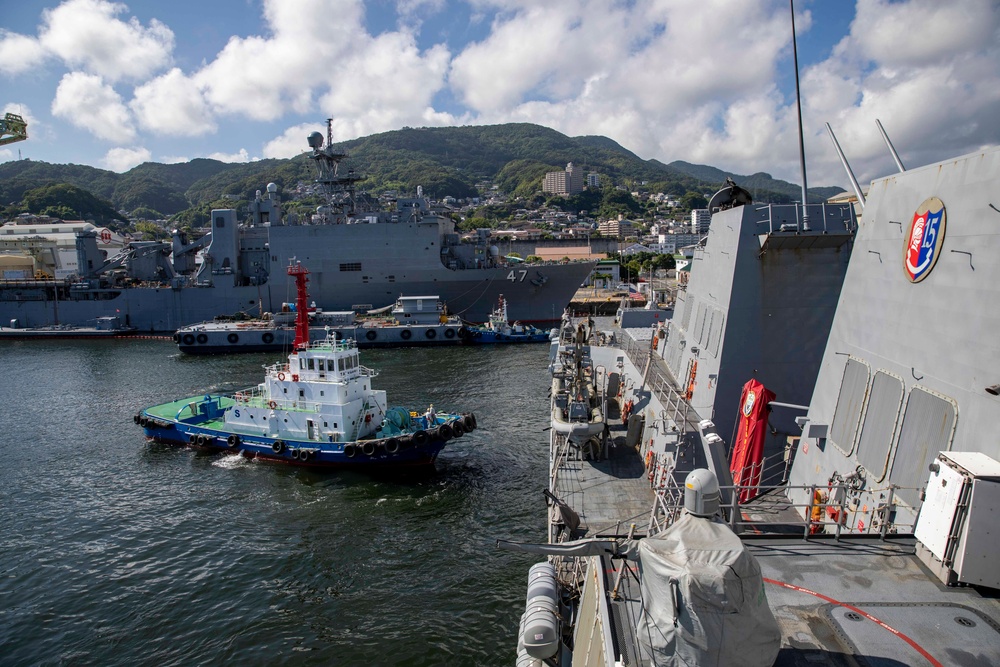 USS Ralph Johnson Departs Commander, Fleet Activities Sasebo