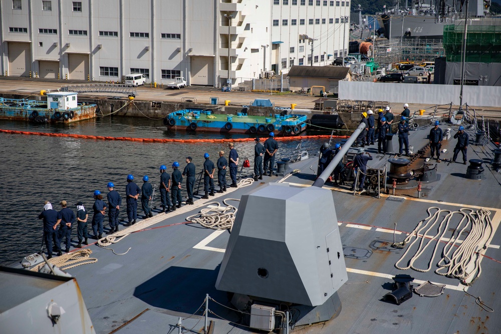 USS Ralph Johnson Departs Commander, Fleet Activities Sasebo