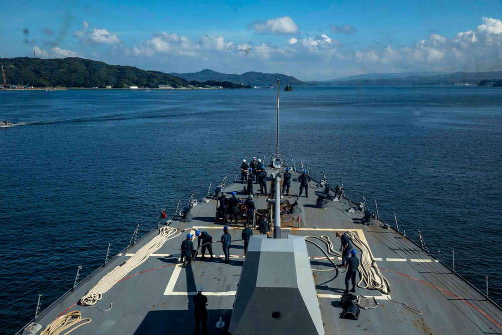 USS Ralph Johnson Departs Commander, Fleet Activities Sasebo