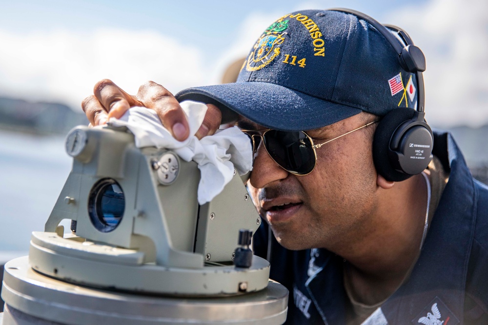 USS Ralph Johnson Departs Commander, Fleet Activities Sasebo