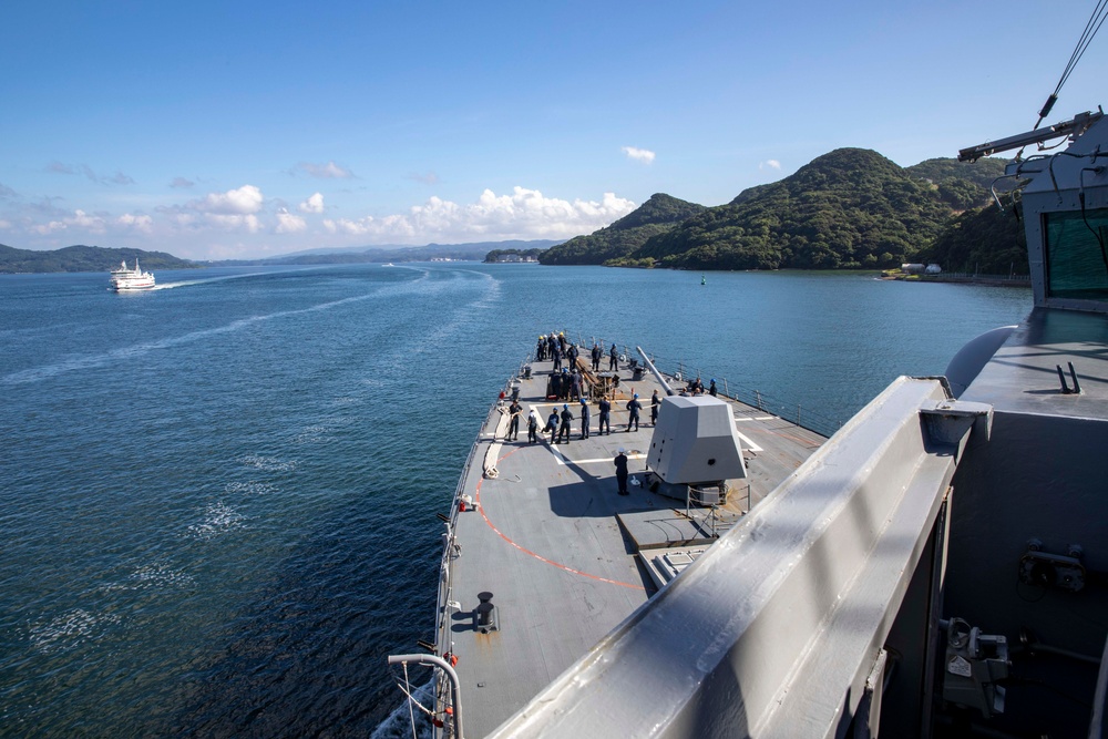 USS Ralph Johnson Departs Commander, Fleet Activities Sasebo