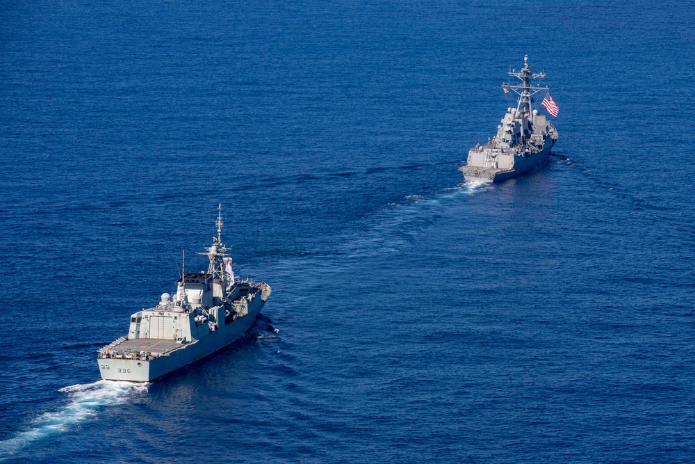 USS Ralph Johnson and HMCS Montreal conduct Bilateral Operations in the East China Sea